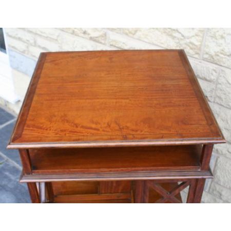 Edwardianisches antikes Satinwood Revolving Bookcase britisch ca 1890