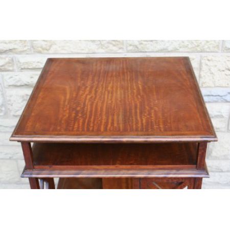 Edwardianisches antikes Satinwood Revolving Bookcase britisch ca 1890