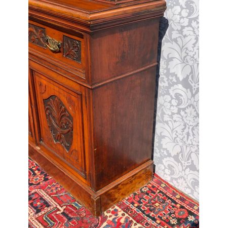 Antikes viktorianisches Bücherregal Nussbaum britisch ca 1860