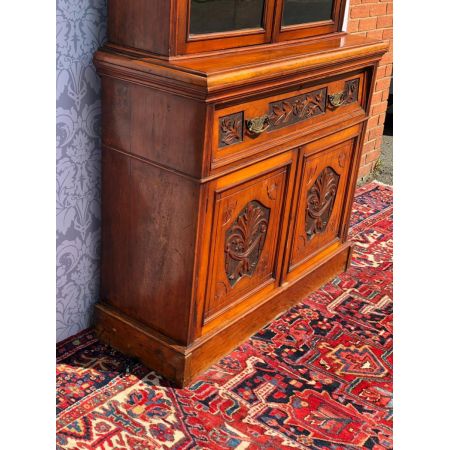 Antikes viktorianisches Bücherregal Nussbaum britisch ca 1860