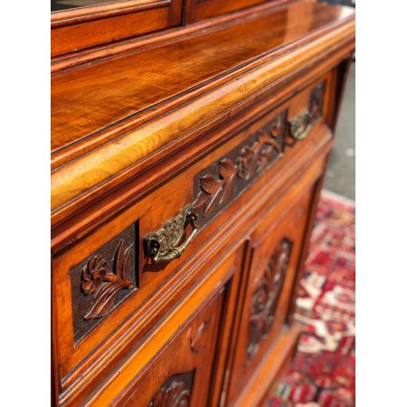 Antikes viktorianisches Bücherregal Nussbaum britisch ca 1860