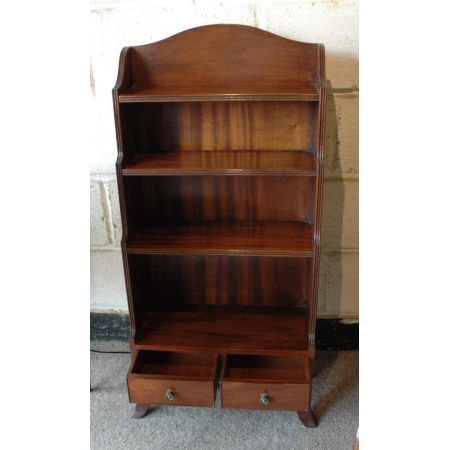 Antiker britischer Mahagoni Bücherschrank Wasserfall ca 1910