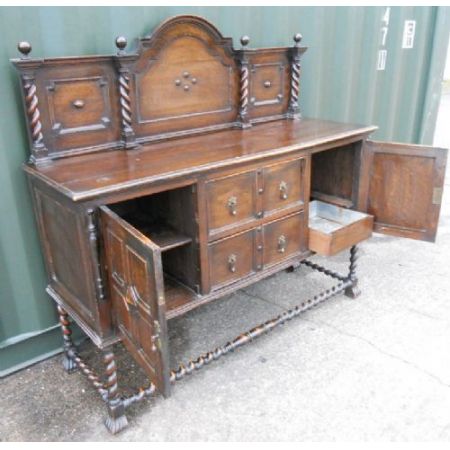 Antikes britisches Eichen Sideboard ca 1920
