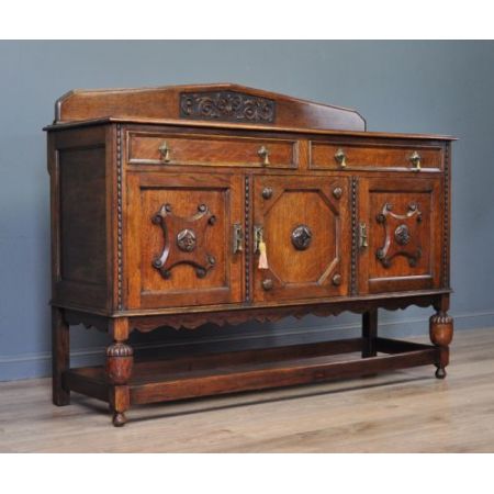 Antikes Eichen Sideboard Massivholz britisch ca 1920