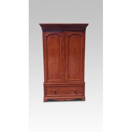 Antiker englischer Mahagoni Kleiderschrank 1880