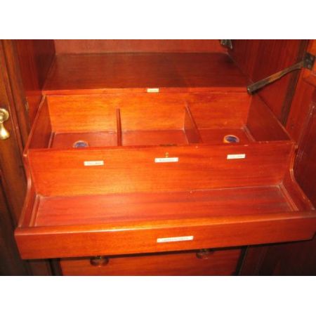 Englischer edwardianischer Mahagoni Kleiderschrank antik ca 1920