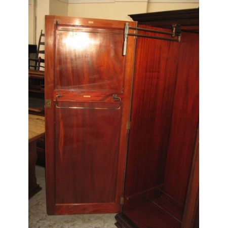 Englischer edwardianischer Mahagoni Kleiderschrank antik ca 1920