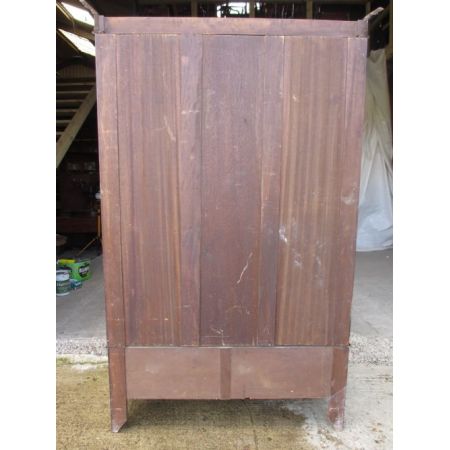 Edwardianischer antiker Mahagoni Kleiderschrank englisch ca 1890