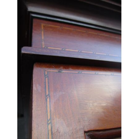 Edwardianischer antiker Mahagoni Kleiderschrank englisch ca 1890