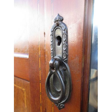 Edwardianischer antiker Mahagoni Kleiderschrank englisch ca 1890