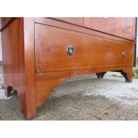 Edwardianischer antiker Mahagoni Kleiderschrank englisch ca 1890