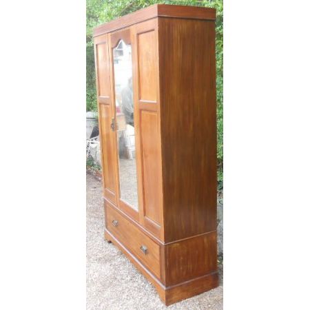 Edwardianischer antiker Mahagoni Kleiderschrank englisch ca 1900