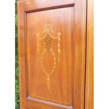 Edwardianischer antiker Mahagoni Kleiderschrank englisch ca 1900