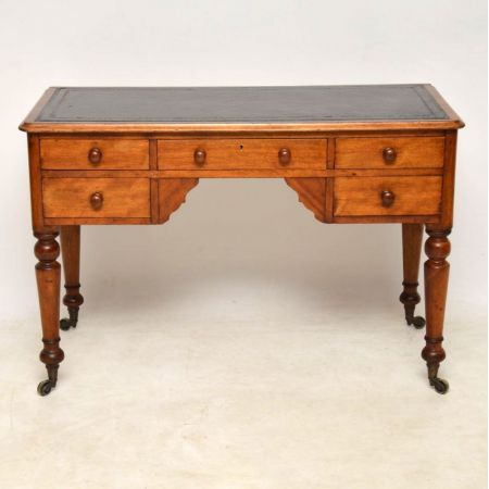 Englischer antiker Birken Schreibtisch viktorianisch ca 1850