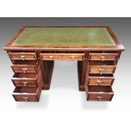 Viktorianischer Nussbaum Schreibtisch antik ca 1880