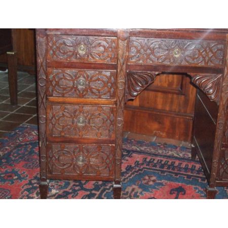 Viktorianischer Mahagoni Schreibtisch antik ca 1850