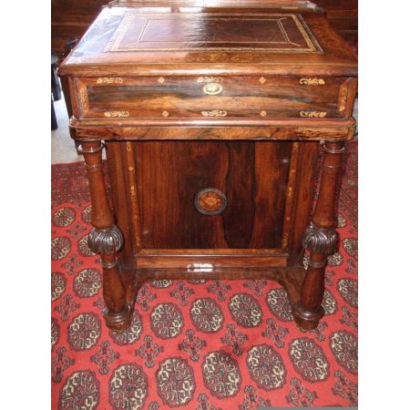 Viktorianischer Palisander Davenport Schreibtisch antik ca 1850