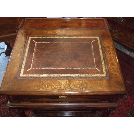 Viktorianischer Palisander Davenport Schreibtisch antik ca 1850