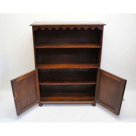 Edwardianisches Eichenbücherregal antik ca 1920