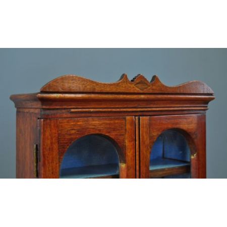 Viktorianischer Miniaturbücherschrank Mahagoni antik ca 1850