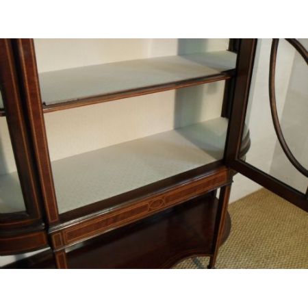 Edwardianische Mahagoni Vitrine antik ca 1900