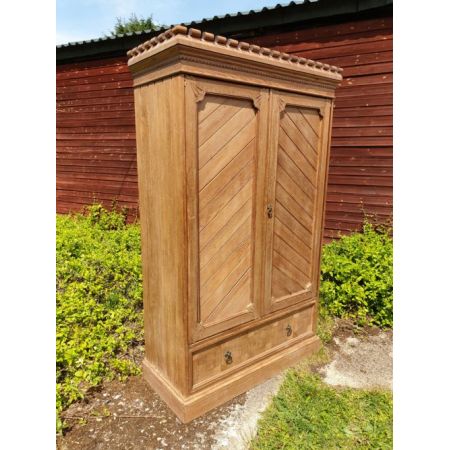Antiker Britischer Kiefer Kleiderschrank ca 1880