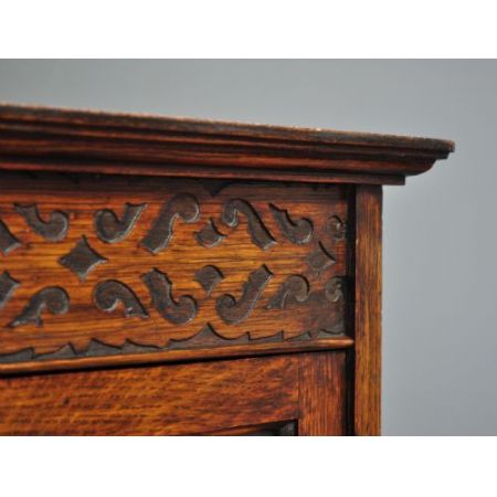 Massivholz Bücherschrank Eichenholz antik ca 1920