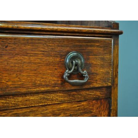 Massivholz Bücherschrank Eichenholz antik ca 1920