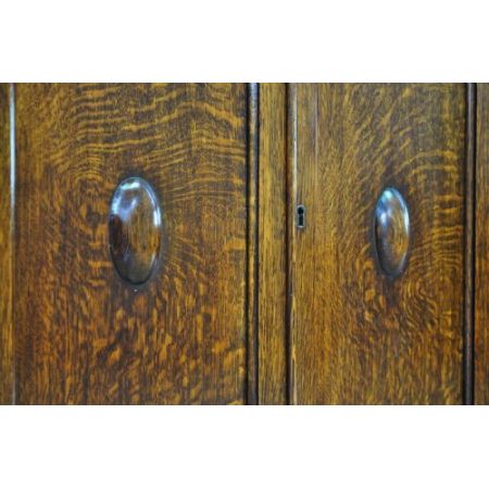 Massivholz Bücherschrank Eichenholz antik ca 1920