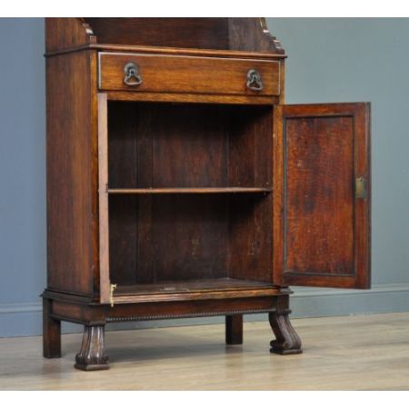 Massivholz Bücherschrank Eichenholz antik ca 1920