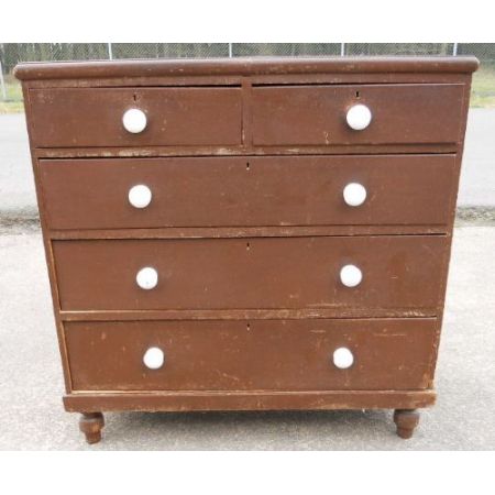 Viktorianische Kiefernholz Kommode antik ca 1850