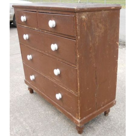 Viktorianische Kiefernholz Kommode antik ca 1850