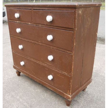 Viktorianische Kiefernholz Kommode antik ca 1850