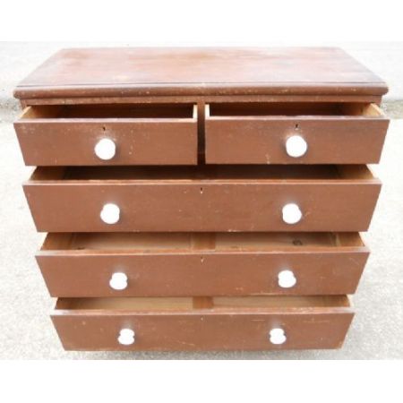 Viktorianische Kiefernholz Kommode antik ca 1850