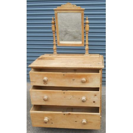 Viktorianischer Kiefernholz Schinktisch antik ca 1880