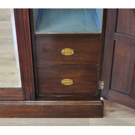 Viktorianischer Nussbaum Kleiderschrank antik ca 1870