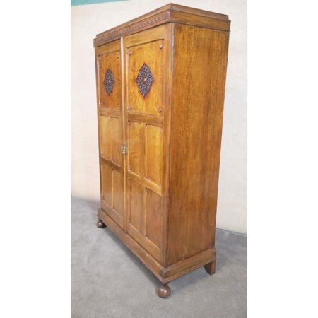 Antiker Massivholz Kleiderschrank Eiche ca 1920