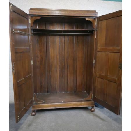 Antiker Massivholz Kleiderschrank Eiche ca 1920
