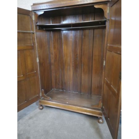 Antiker Massivholz Kleiderschrank Eiche ca 1920