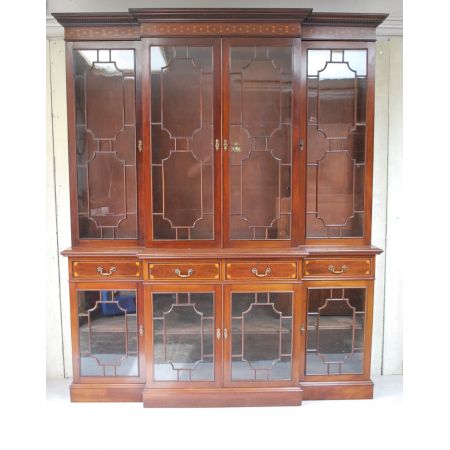 Antike Mahagoni Bücherfront ca 1890