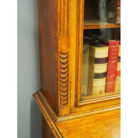 Victorianische Eichen Bücherfront antik ca 1890