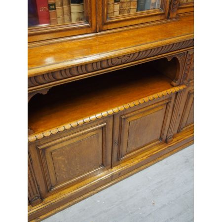 Victorianische Eichen Bücherfront antik ca 1890