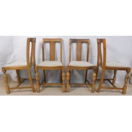 Antiker Eichen Esstisch mit passenden Stühlen ca 1925