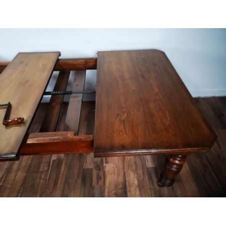 Viktorianischer Nussbaum Esstisch antik ca 1890