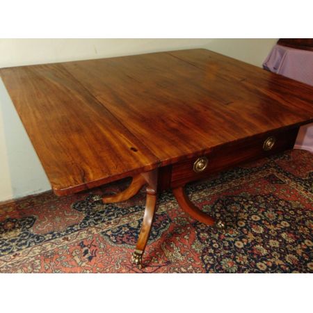 Georgianischer Mahagoni Esstisch von Duncan Phyfe antik ca 1820