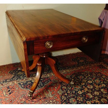 Georgianischer Mahagoni Esstisch von Duncan Phyfe antik ca 1820