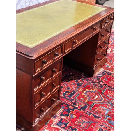 Viktorianischer Massivholz Schreibtisch antik ca 1870