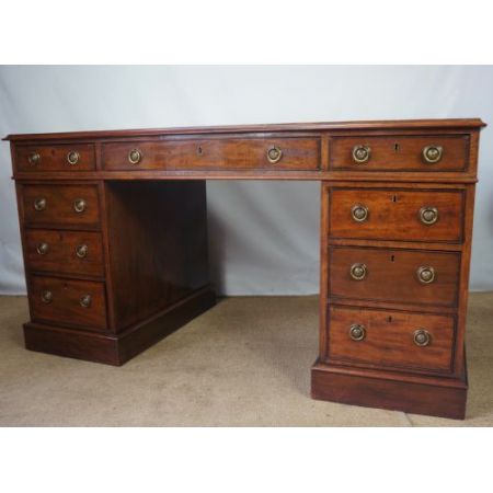 Viktorianischer Mahagoni Schreibtisch antik ca 1850