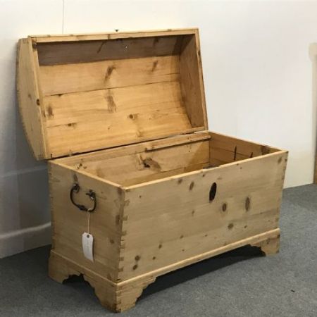 Kiefernholz Truhe Weichholz antik ca 1890