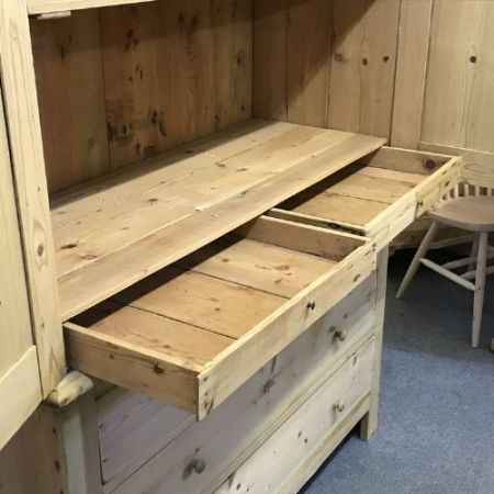 Niederländischer Kiefern Schrank Weichholz antik ca 1900